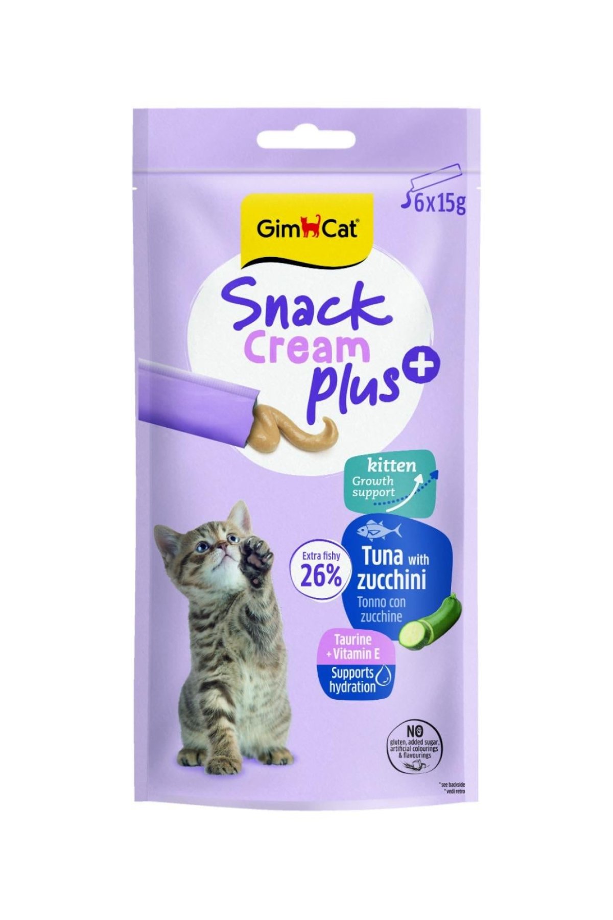 Snack Cream Kitten Ton Balıklı & Kabaklı Kedi Ödülü 6x15gr