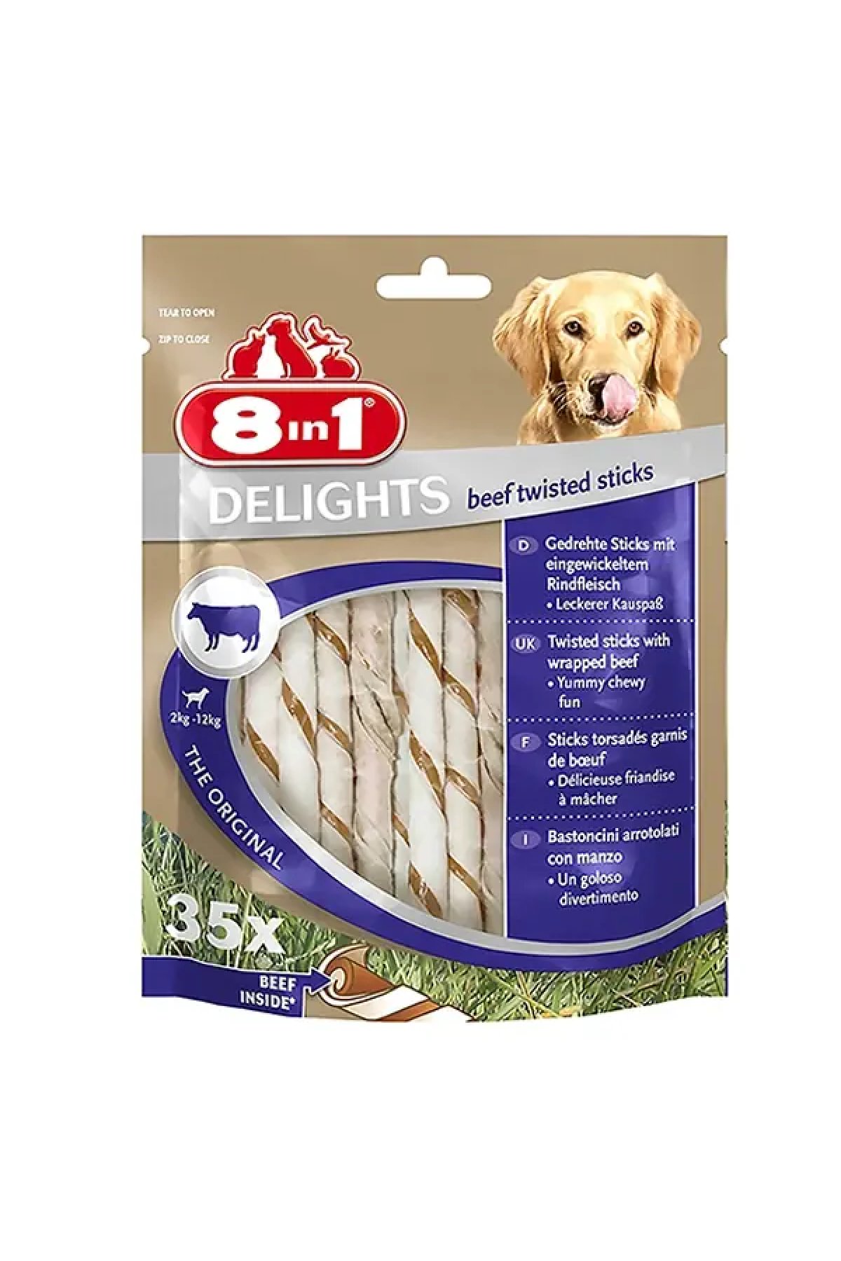 Delights Biftekli Köpek Ödül Çubuğu 190 gr