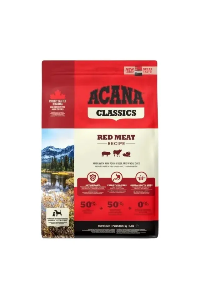 Classics Red Düşük Tahıllı Etli ve Sebzeli Yetişkin Köpek Maması 2 Kg