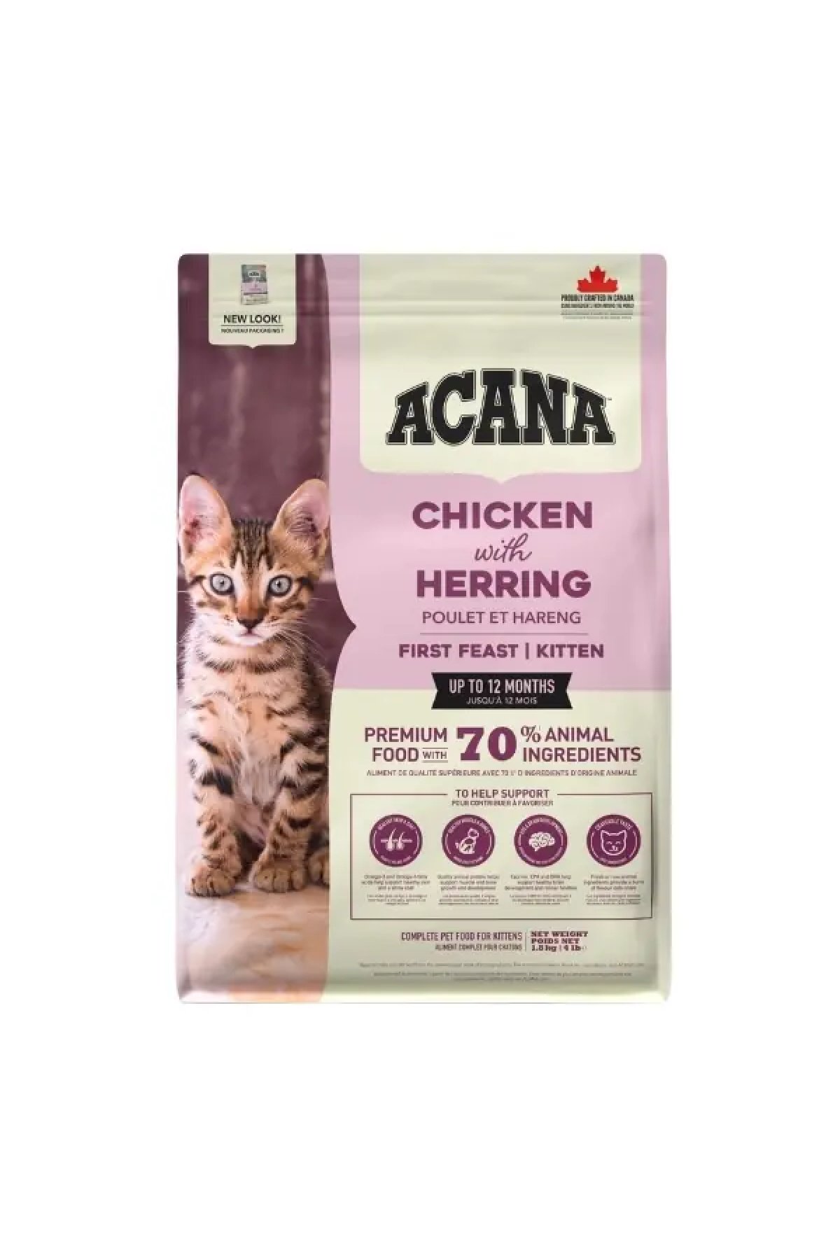 Kitten First Feast Tavuklu ve Ringa Balıklı Yavru Kedi Maması 1.8 Kg