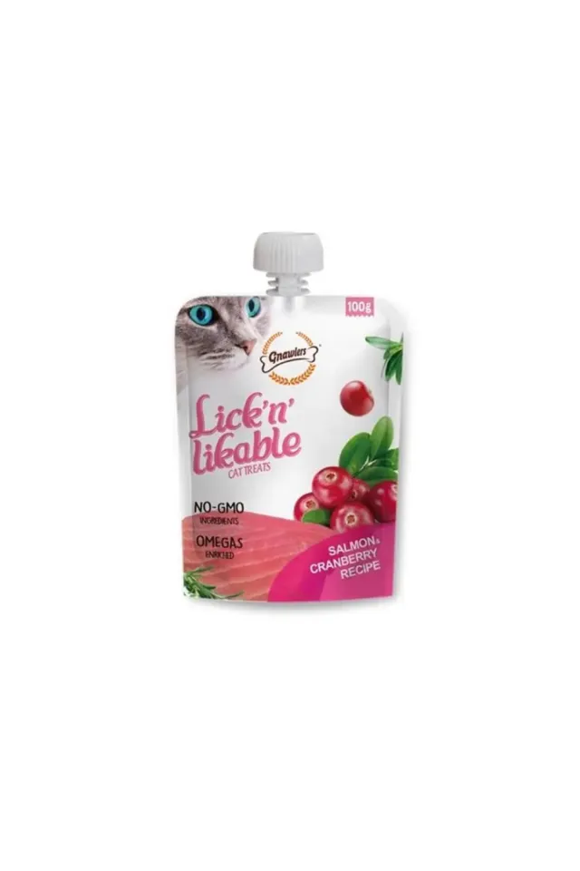 Somon ve Kızılcıklı Krema Kedi Ödül Maması 100Gr