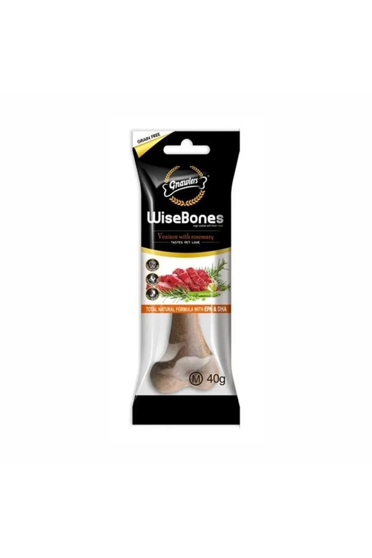 Wise Bone Geyik ve Biberiyeli Aromalı Köpek Ödül Kemiği 40 Gr M