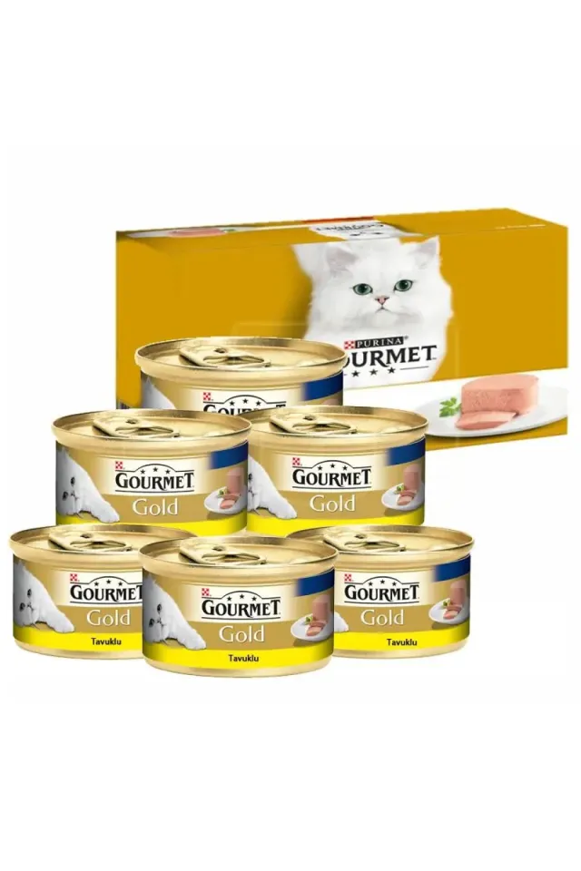 Kıyılmış Tavuklu Yetişkin Konserve Kedi Maması 6x85 Gr 
