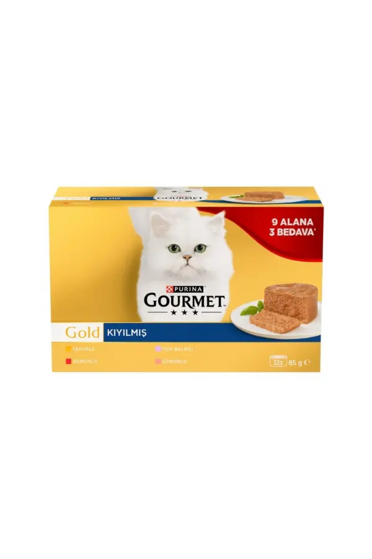 Kıyılmış Karışık Lezettler Yetişkin Konserve Kedi Maması 85 Gr 12 Al 9 Öde 