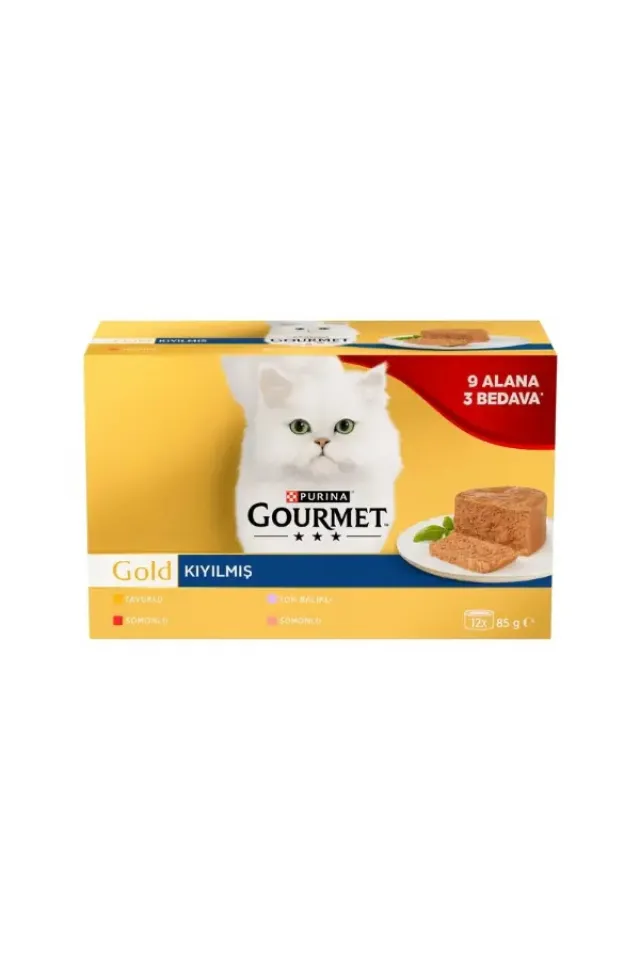 Kıyılmış Karışık Lezettler Yetişkin Konserve Kedi Maması 85 Gr 12 Al 9 Öde 