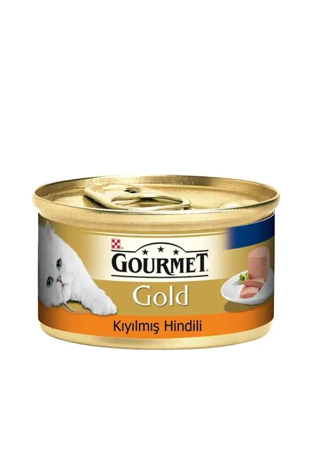 Kıyılmış Hindili Yetişkin Konserve Kedi Maması 85 Gr 
