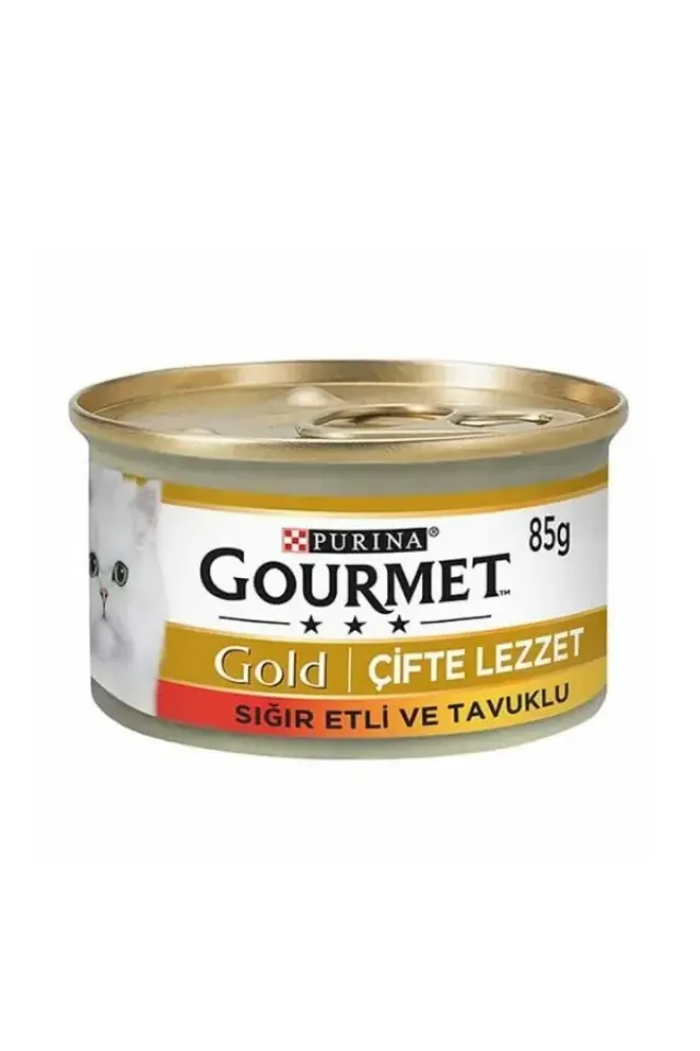 Çifte Lezzet Sığır ve Tavuk Etli Yetişkin Konserve Kedi Maması 85 Gr 