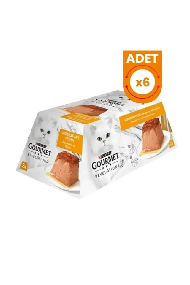 Gourmet Revelations Tavuk Etli Yetişkin Konserve Kedi Maması 6 Adet 2x57 Gr