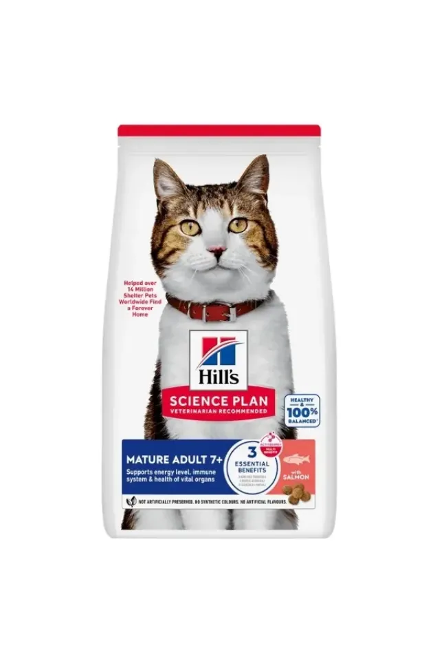 Hills Mature +7 Somonlu Yaşlı Kedi Maması 1.5 Kg