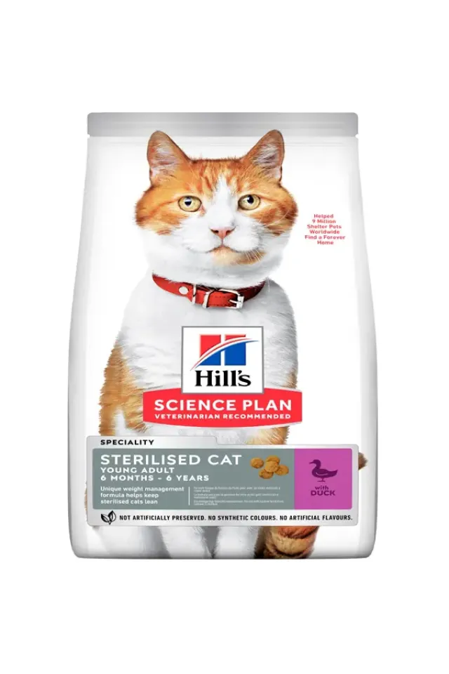 Hills Young Sterilised Ördekli Kısırlaştırılmış Kedi Maması 10 Kg