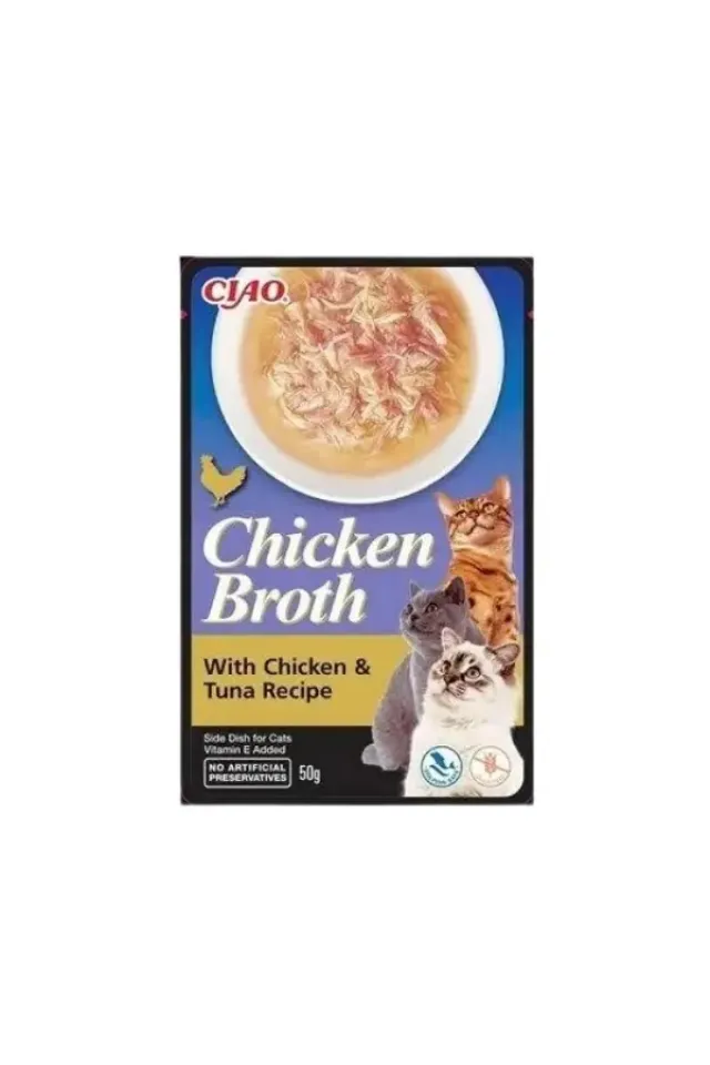 Ciao Chicken Broth Tavuk Sulu ve Ton Balıklı Kedi Çorbası  50 Gr