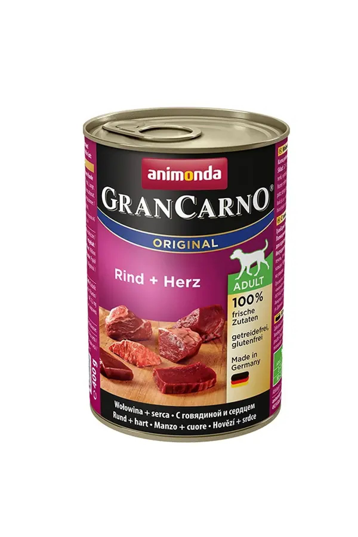 Biftek ve Yürekli Köpek Konservesi 400 Gr 