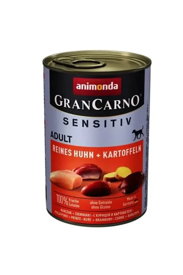 Gran Carno Sensitive Tavuklu ve Patatesli Yetişkin Köpek Konservesi 400 Gr 
