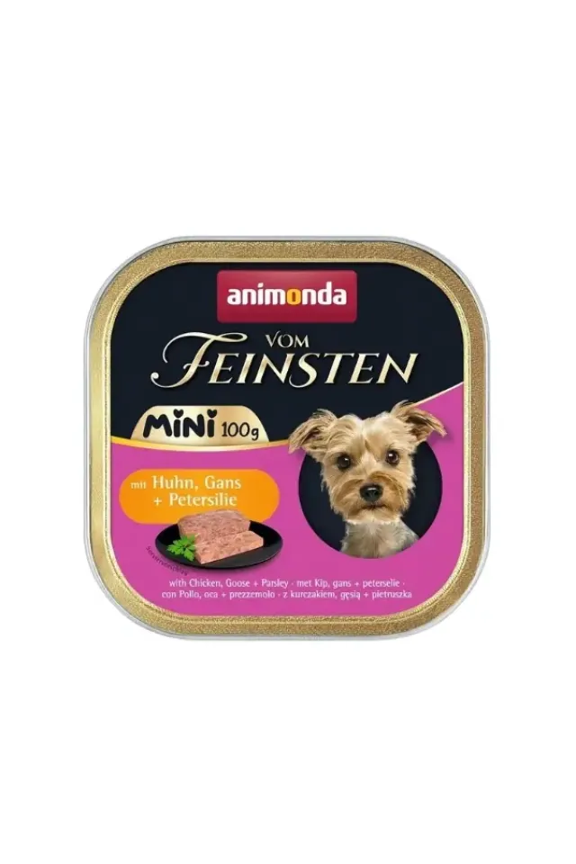 Vom Feinsten Tavuk ve Kaz Etli Mini Irk Yetişkin Köpek Konservesi 100 Gr 