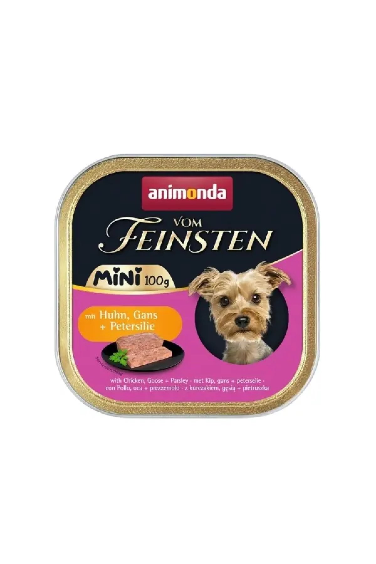 Vom Feinsten Tavuk ve Kaz Etli Mini Irk Yetişkin Köpek Konservesi 100 Gr 