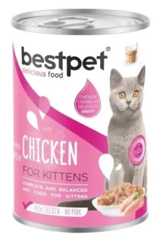 Tavuklu ve Sütlü Yavru Kedi Konservesi 400 Gr
