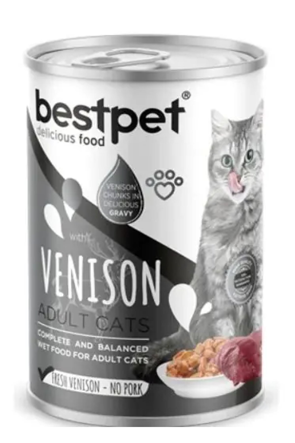 Geyik Etli Konserve Yetişkin Kedi Maması 400 Gr