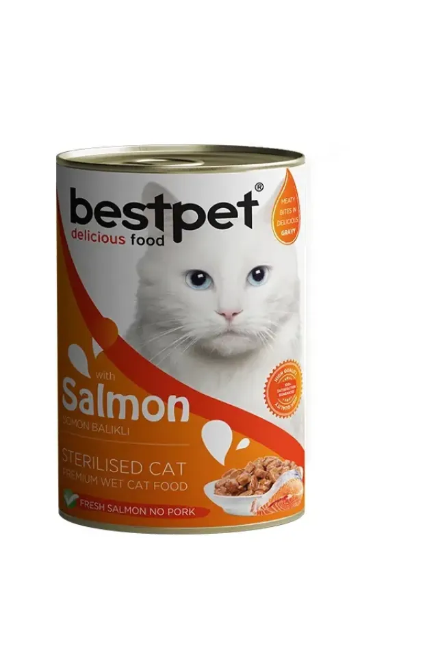 Sterilised Somonlu Kısırlaştırılmış Konserve Kedi Maması  400 Gr