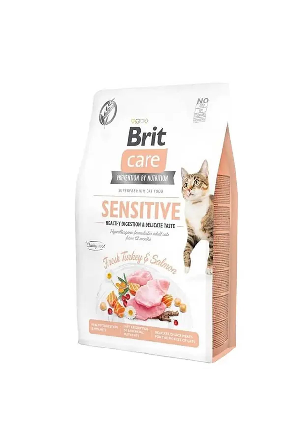 Hipoalerjenik Sensitive Hindi ve Somonlu Tahılsız Hassas Kedi Maması 7 Kg