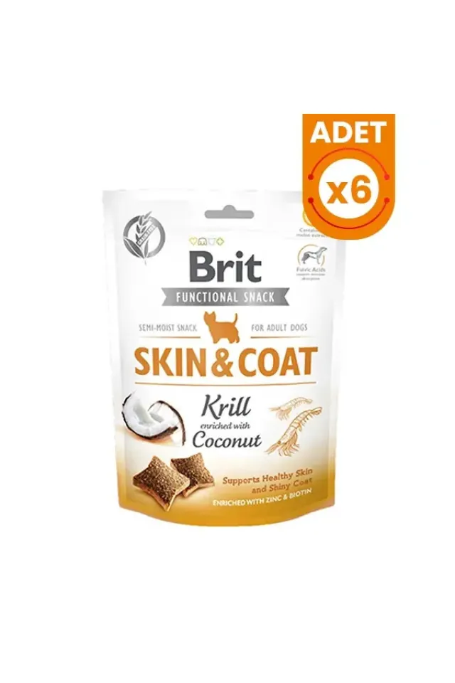 Snack Skin Coat Deri ve Tüy Bakımı İçin Köpek Ödül Maması 6 Adet 150 Gr