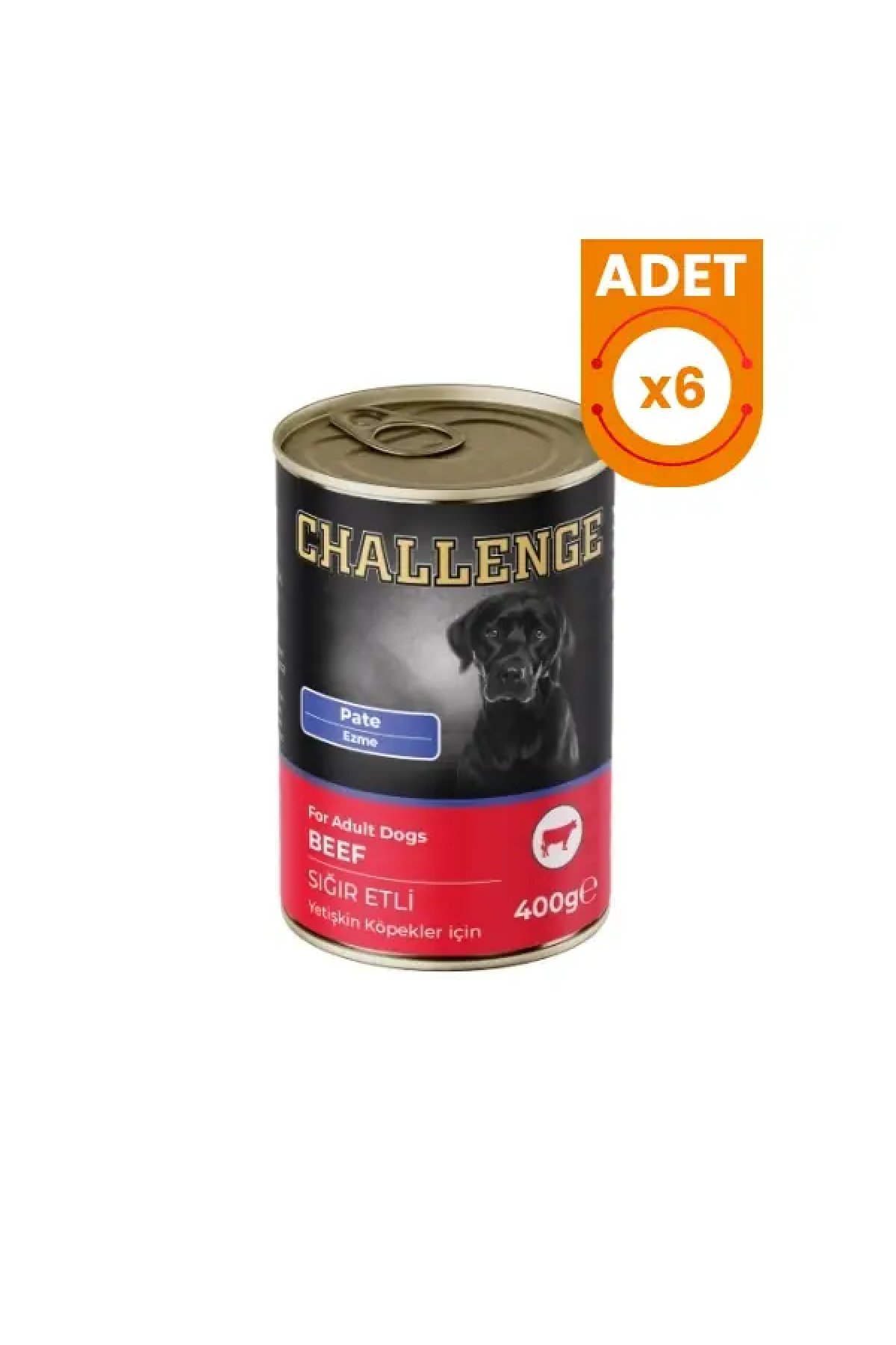Pate Sığır Etli Yetişkin Konserve Köpek Maması 6 Adet 400 Gr