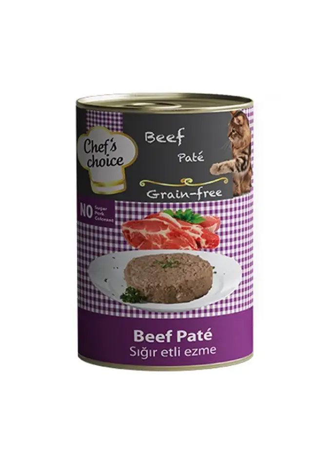 Kıyılmış Sığır Etli Yetişkin Konserve Kedi Maması  400 Gr