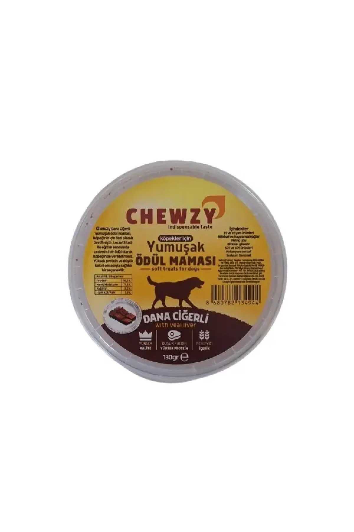 Ciğerli Yumuşak Köpek Ödül Maması  130 Gr
