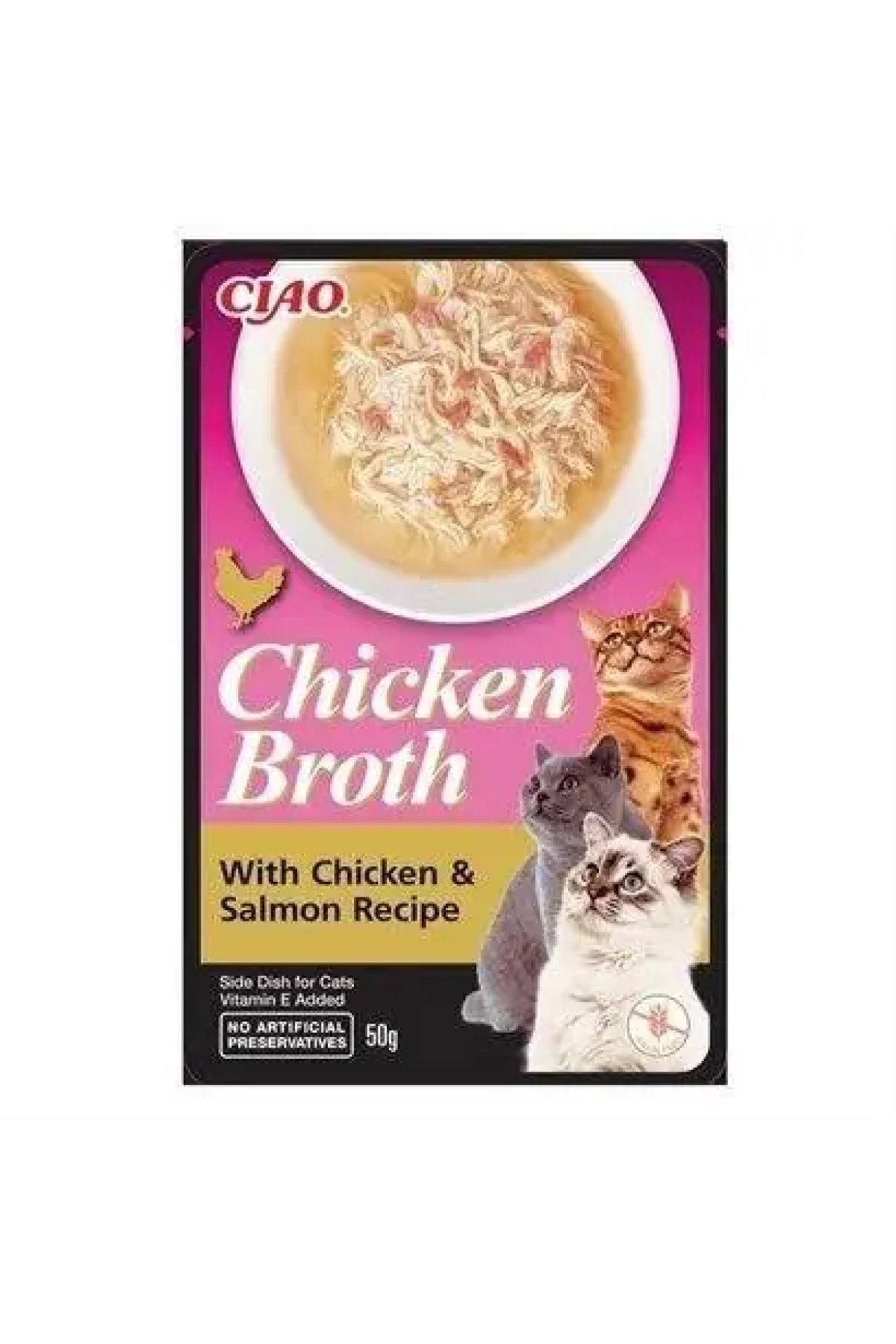 Chicken Churu Broth Somonlu ve Tavuk Sulu Kedi Ödül Maması 50 Gr
