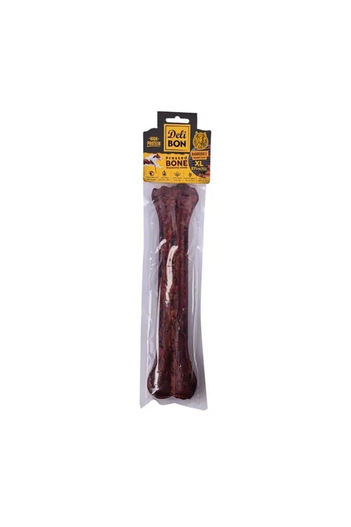 Deri Pres Barbekü Aromalı Kemik Köpek Ödülü Medium 27 Cm