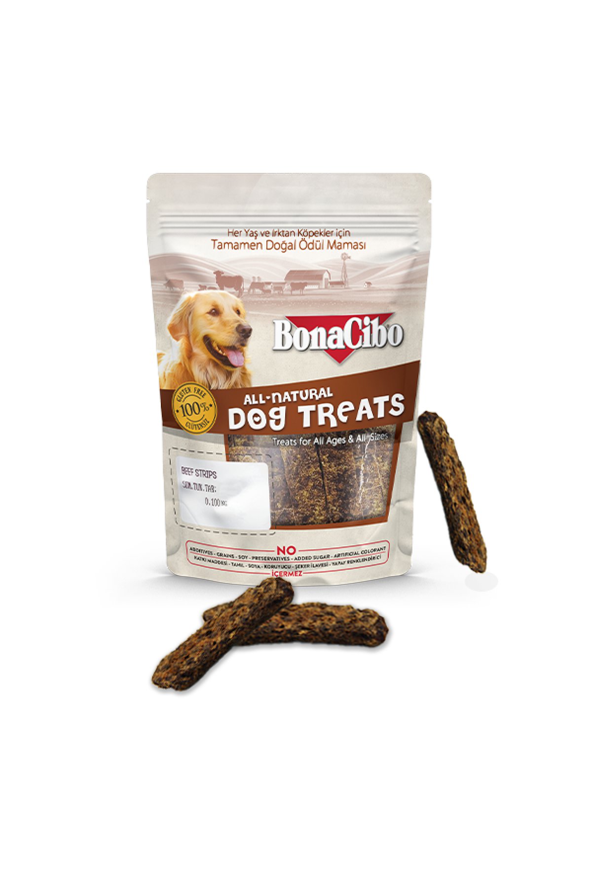 Dana Etli Şerit Köpek Ödül Maması 100 g