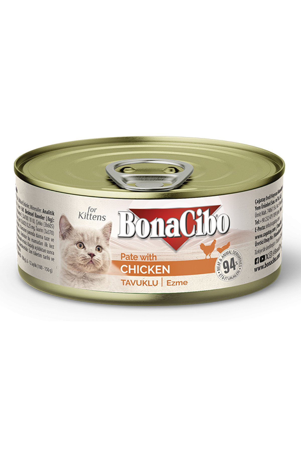 Ezme Tavuklu Yavru Kedi Yaş Maması 85 g x 12 Adet