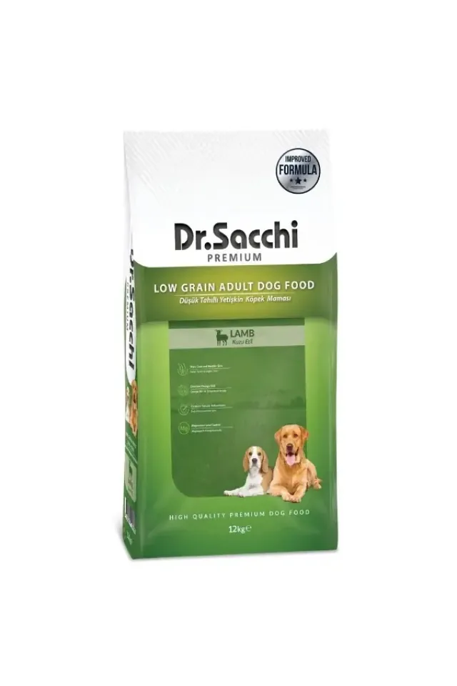Premium Kuzu Etli Düşük Tahıllı Yetişkin Köpek Maması 12 Kg