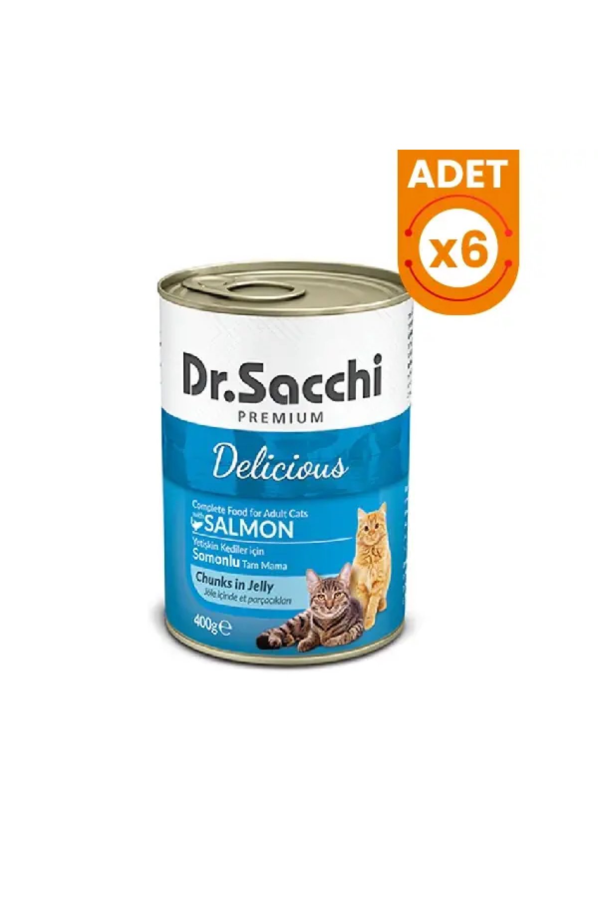 Somonlu Yetişkin Kedi Konservesi 400 Gr 6 Adet