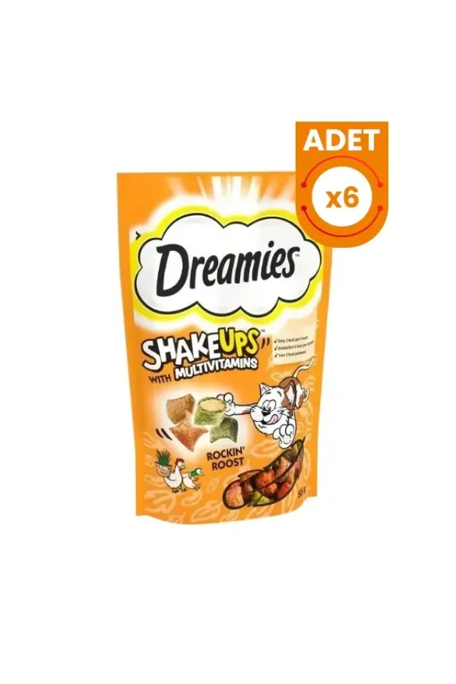 ShakeUps Multivitamins Kümes Hayvanlı Kedi Ödül Maması 6 Adet 55 Gr