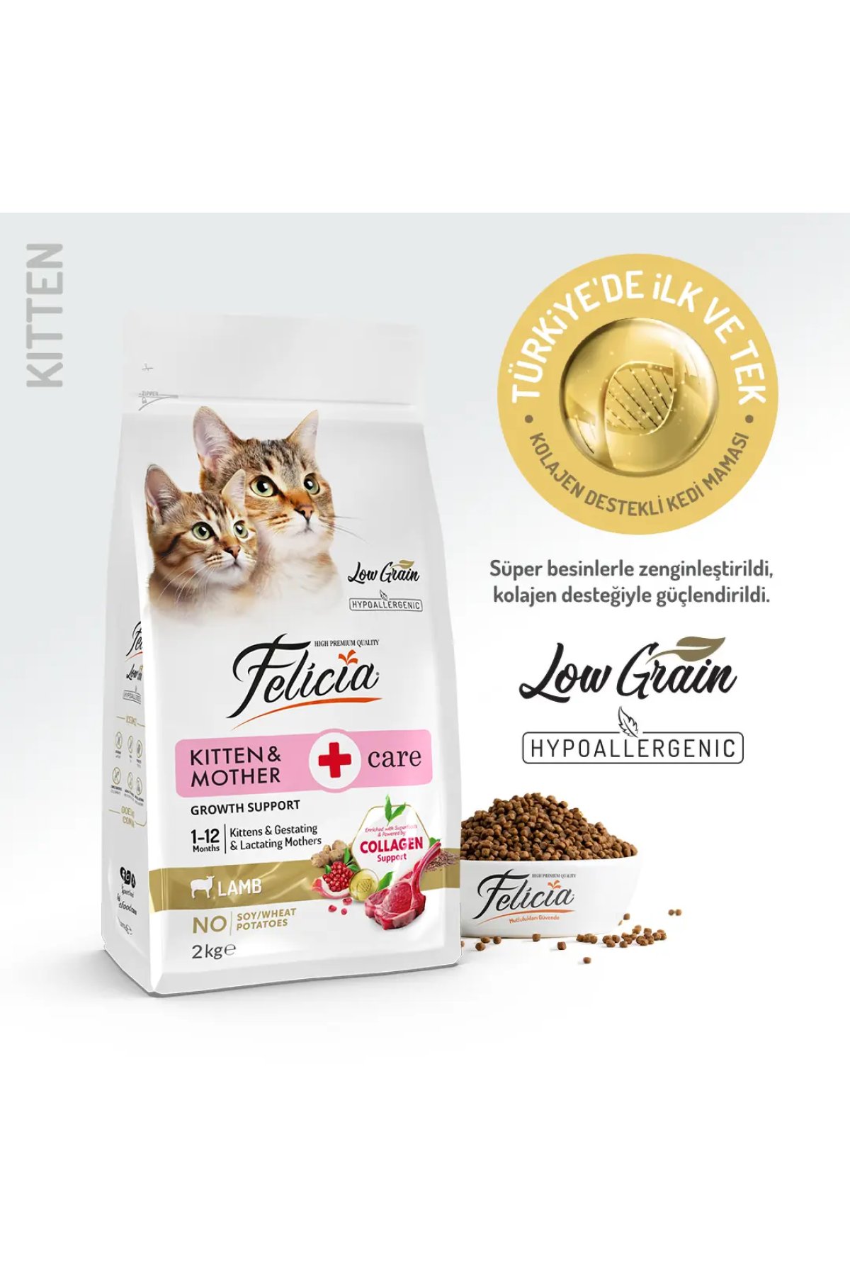 Etli Anne ve Yavru Kedi Maması 2 Kg