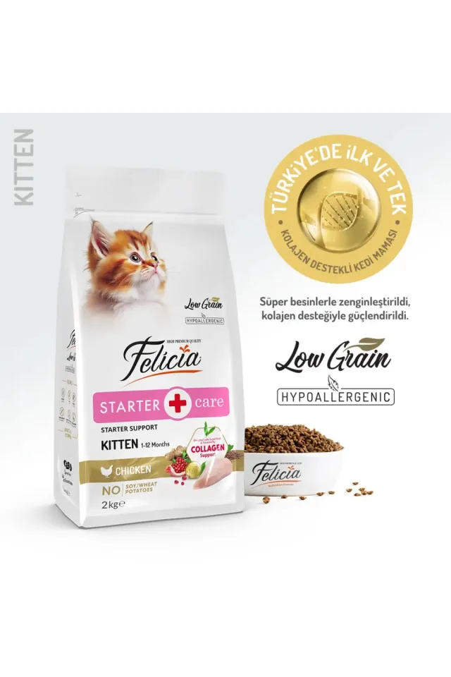 Düşük Tahıllı Tavuklu Anne ve Yavru Kedi Maması 2 Kg