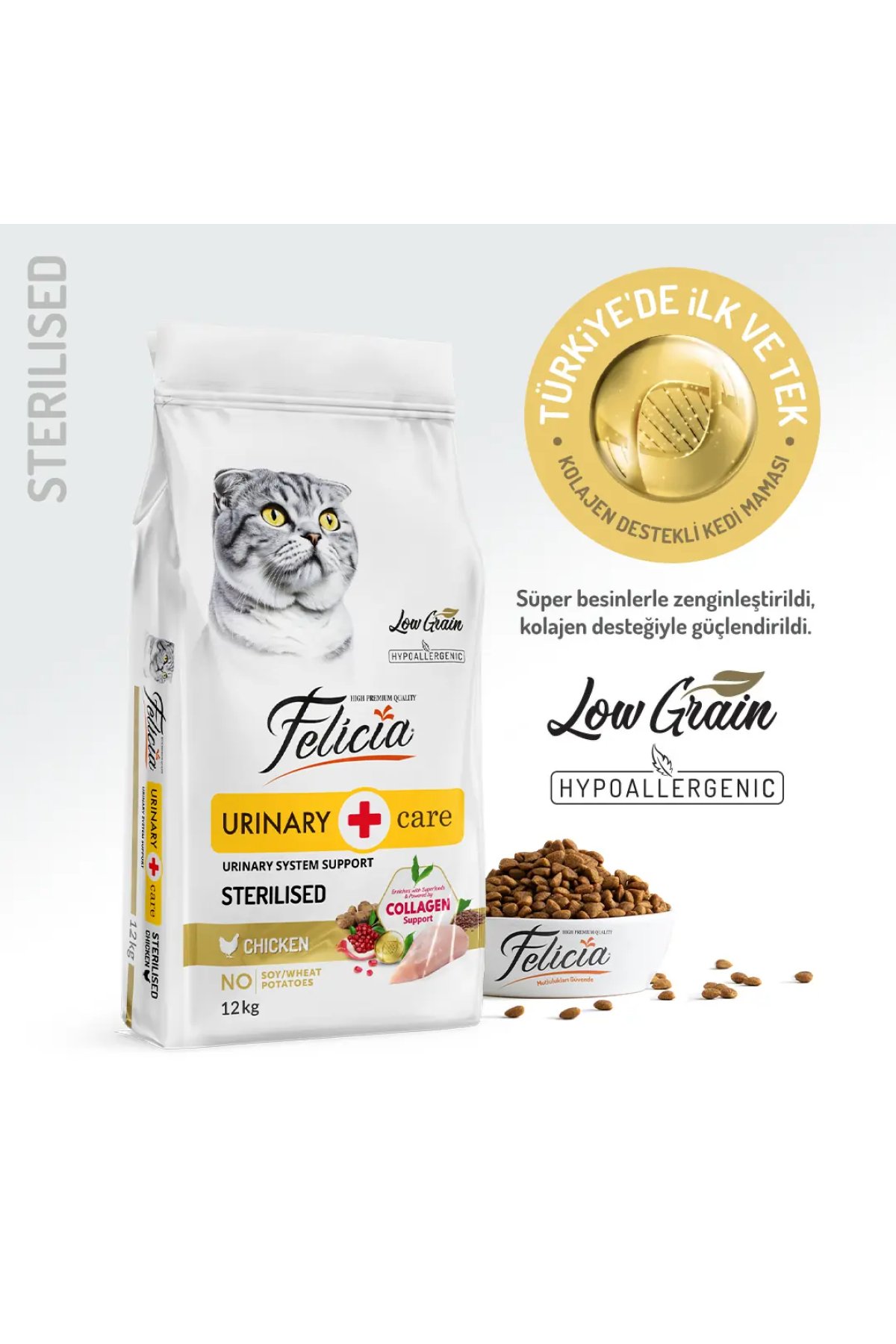 Tavuklu Kısırlaştırılmış Kedi Maması 12 Kg