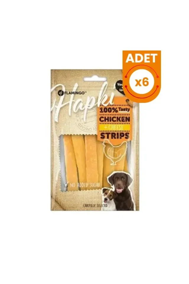 Hapki Peynirli Şerit Şeklinde Çubuk Köpek Ödül Maması 6 Adet 85 Gr