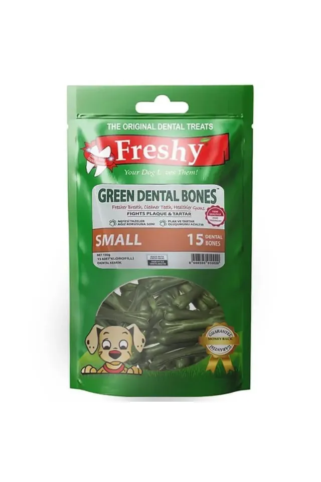 Dental Yeşil Kemik Köpek Ödülü 15'li Paket - 150 gr