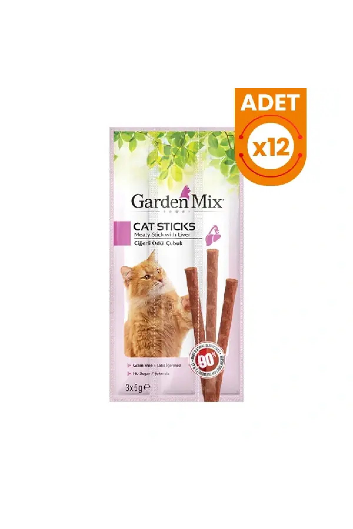 Ciğerli Kedi Stick Ödülü 3x5 Gr 12 Adet