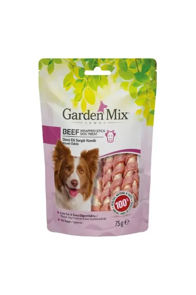 Dana Eti Sargılı Kemik Düşük Yağlı Şekersiz Stick Köpek Ödül Maması  75 Gr
