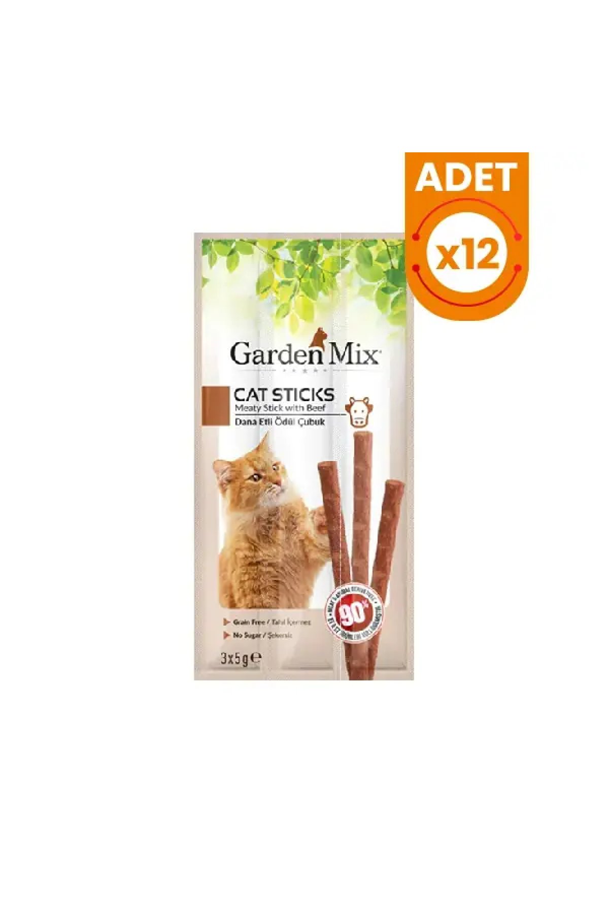 Dana Etli Kedi Stick Ödülü 12 Adet 3x5 Gr