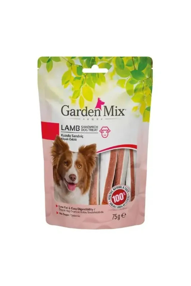Kuzulu Sandviç Düşük Yağlı Şekersiz Köpek Ödül Maması 75 Gr 