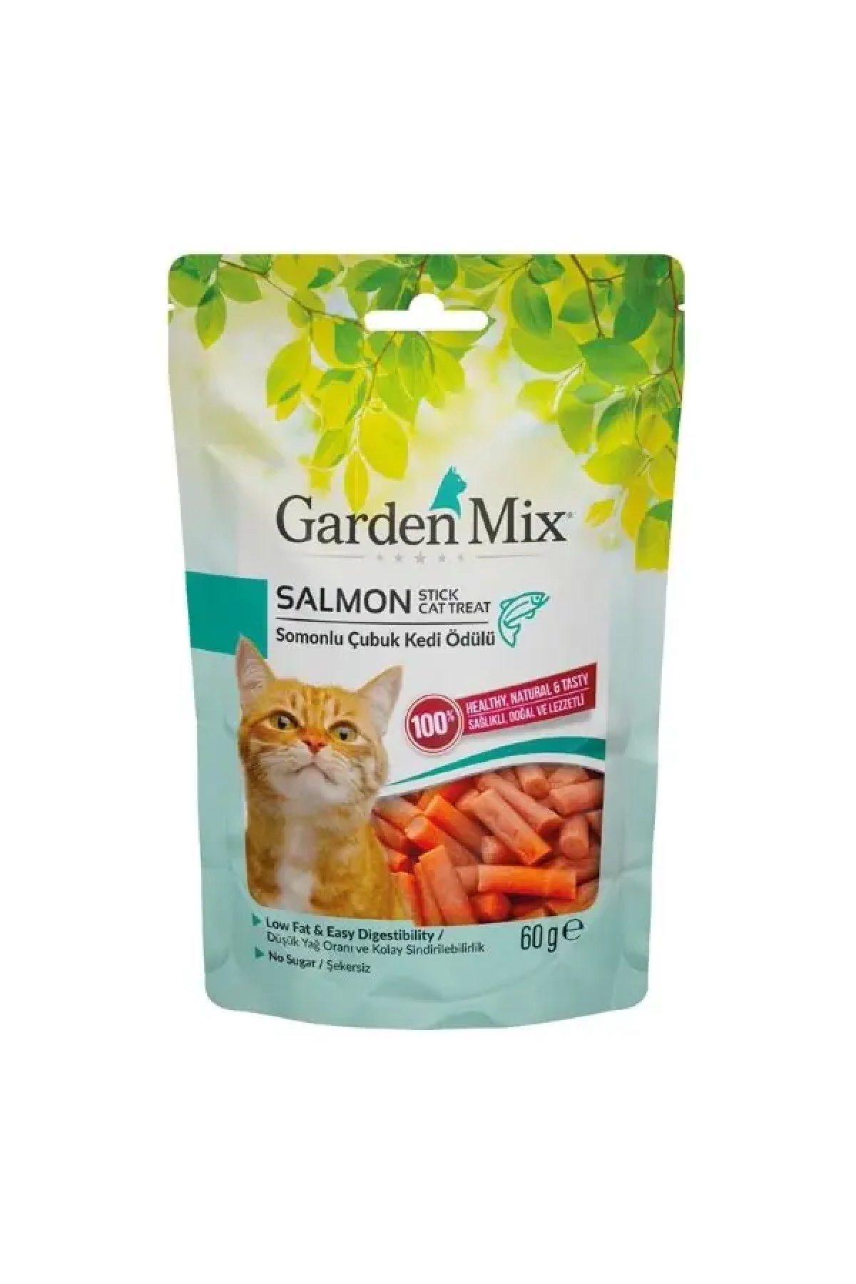 Somonlu Düşük Yağlı Şekersiz Stick Kedi Ödül Maması  60 Gr