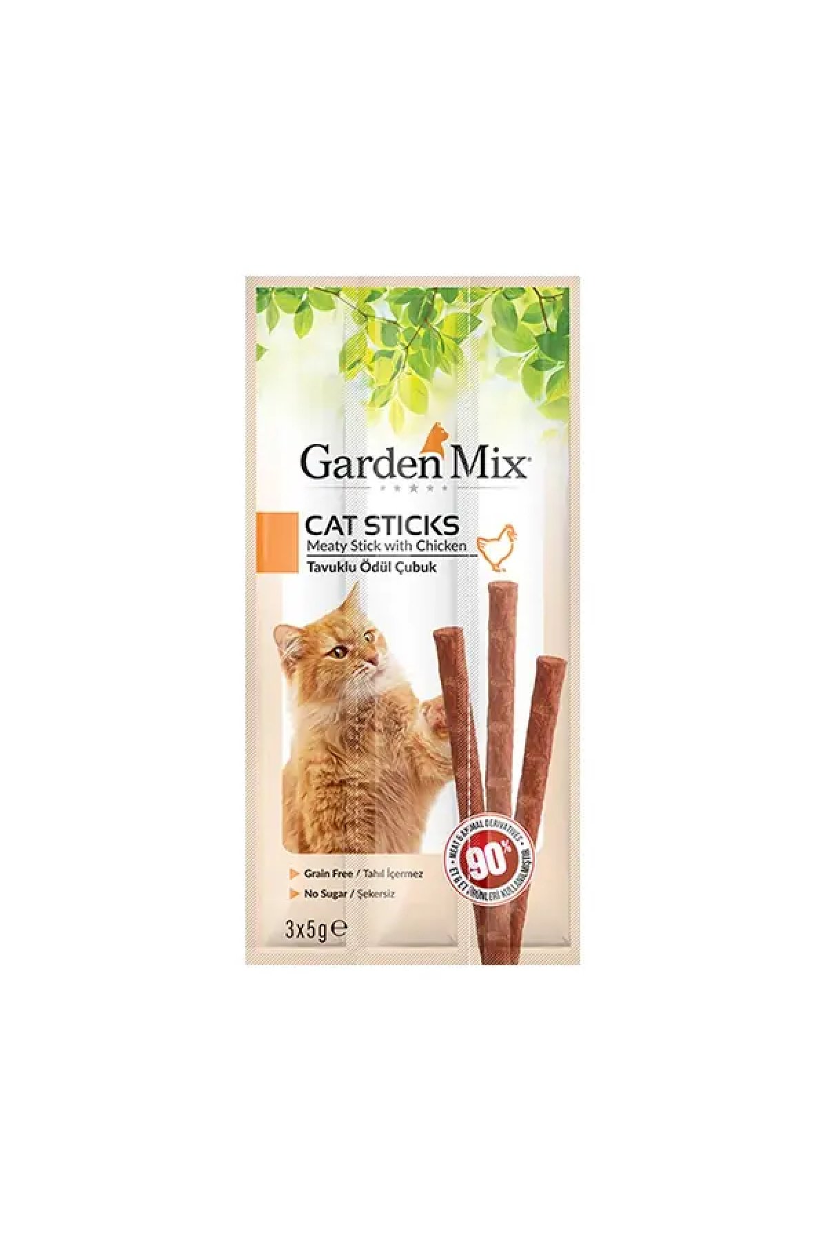 Tavuklu Stick Kedi Ödül Maması  3x5 Gr