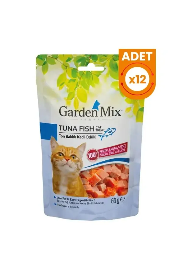 Ton Balıklı Düşük Yağlı Şekersiz Kedi Ödül Maması 60 Gr 12 Adet