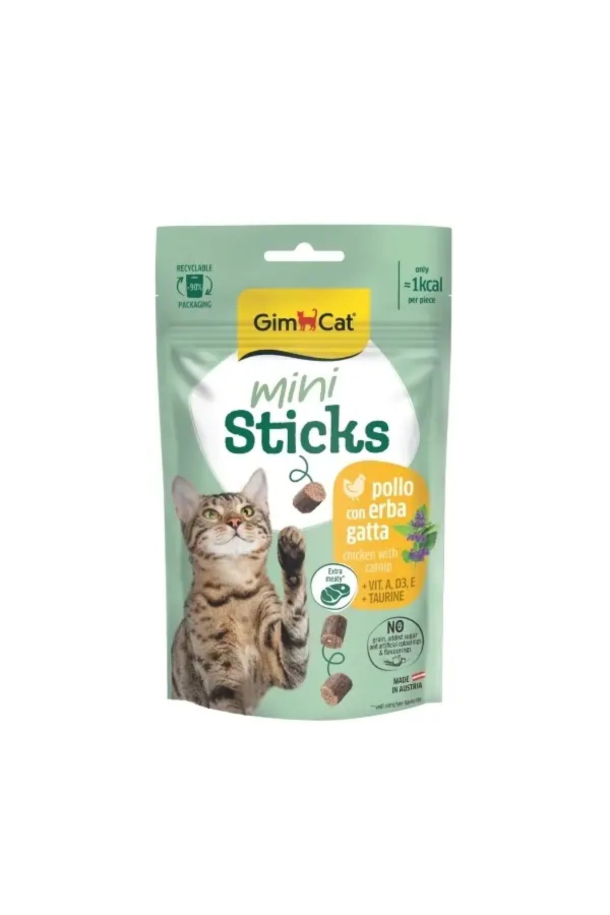 Mini Sticks Kedi Otlu ve Tavuklu Kedi Ödül Maması 50 Gr 