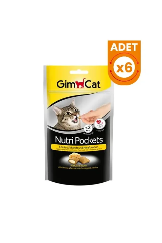Nutri Pockets Peynir Taurin Kedi Ödül Maması Tablet 6 Adet 60 Gr