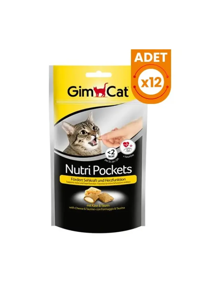 Nutri Pockets Peynir Taurin Kedi Ödül Maması Tablet 12 Adet 60 Gr