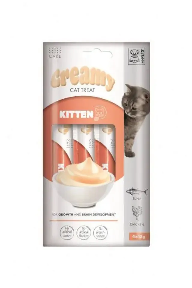 Creamy Kitten Tavuklu ve Tuna Balıklı Yavru Kedi Ödülü 4x15 Gr